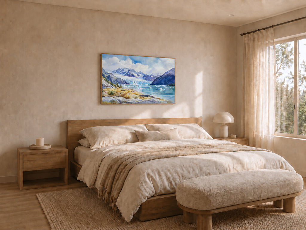 Margerie Glacier Spring Wall Art | Glacier Bay National Park Alaska Iceberg Painting