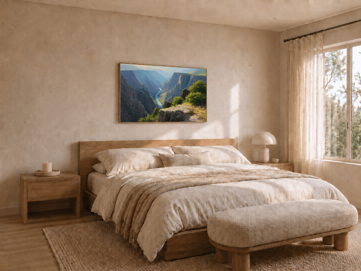 Black Canyon of the Gunnison National Park Summer Wall Art | Colorado Landscape Painting
