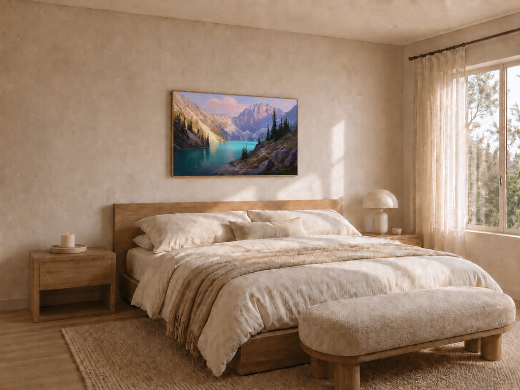 Colchuck Lake Summer Sunrise Wall Art | Washington Landscape Painting
