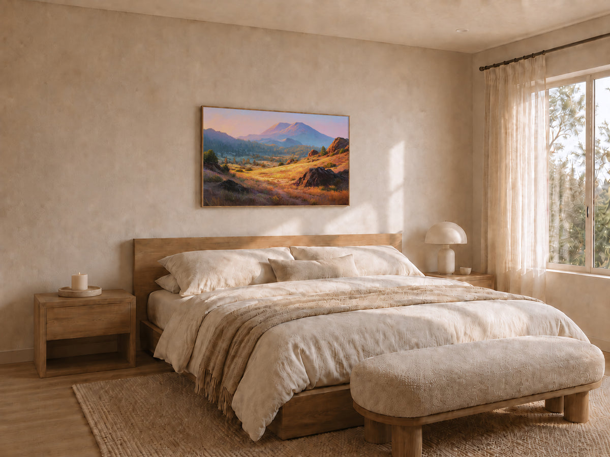 Lassen Volcanic National Park Summer Sunset Wall Art | California Landscape Painting