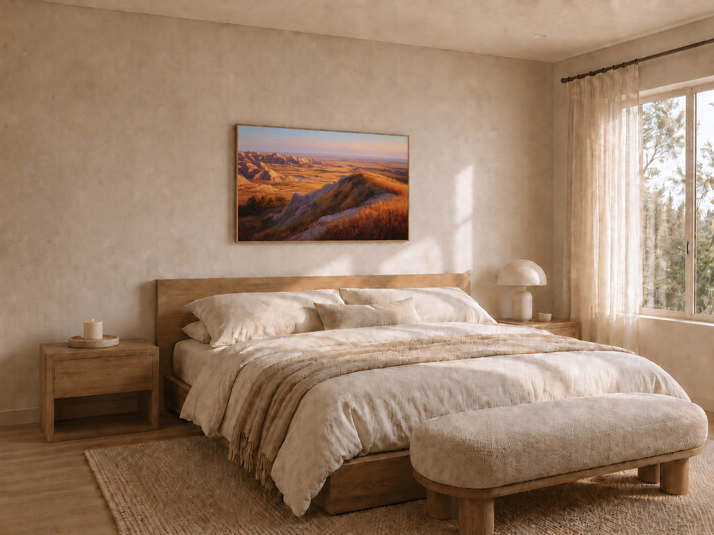 Badlands National Park Fall Sunset Wall Art | South Dakota Landscape Painting