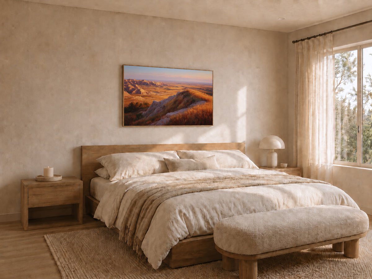 Badlands National Park Fall Sunset Wall Art | South Dakota Landscape Painting