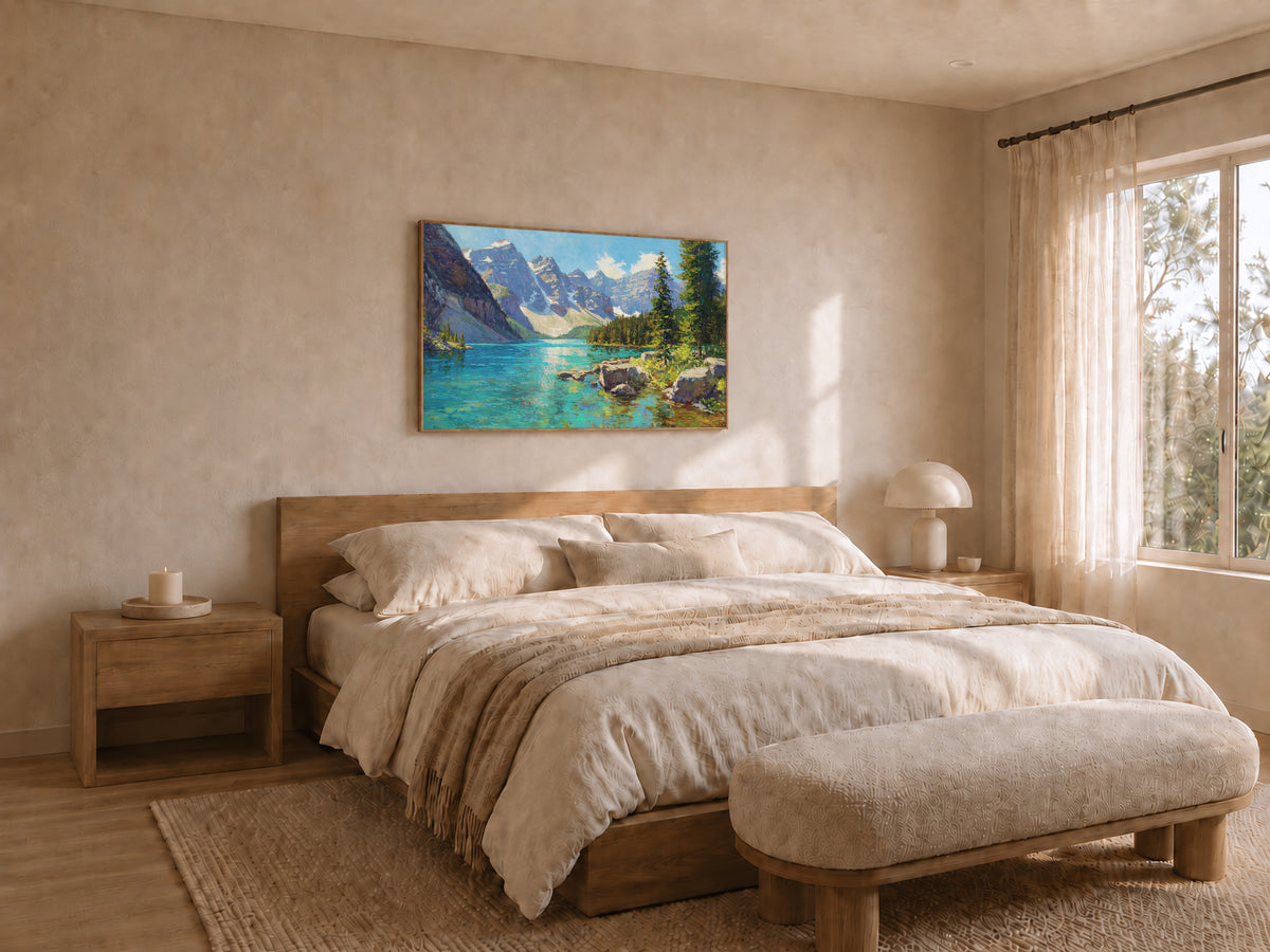 Moraine Lake Summer Wall Art | Banff National Park Canada Landscape Painting
