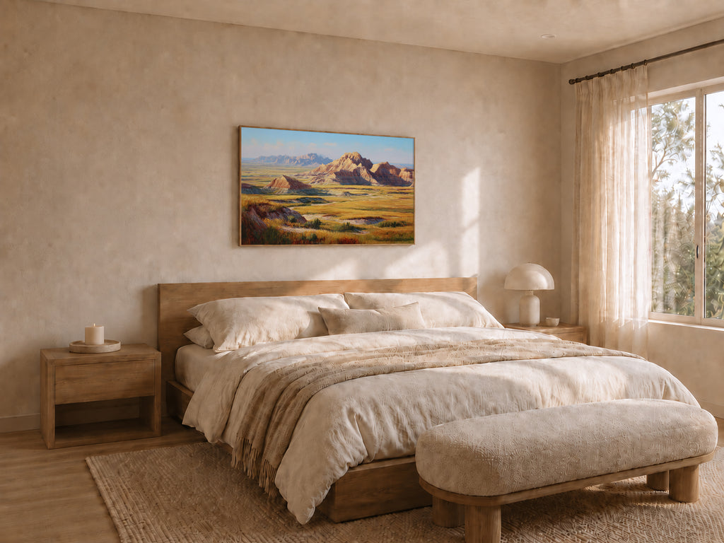 Badlands National Park Summer Wall Art | South Dakota Landscape Painting