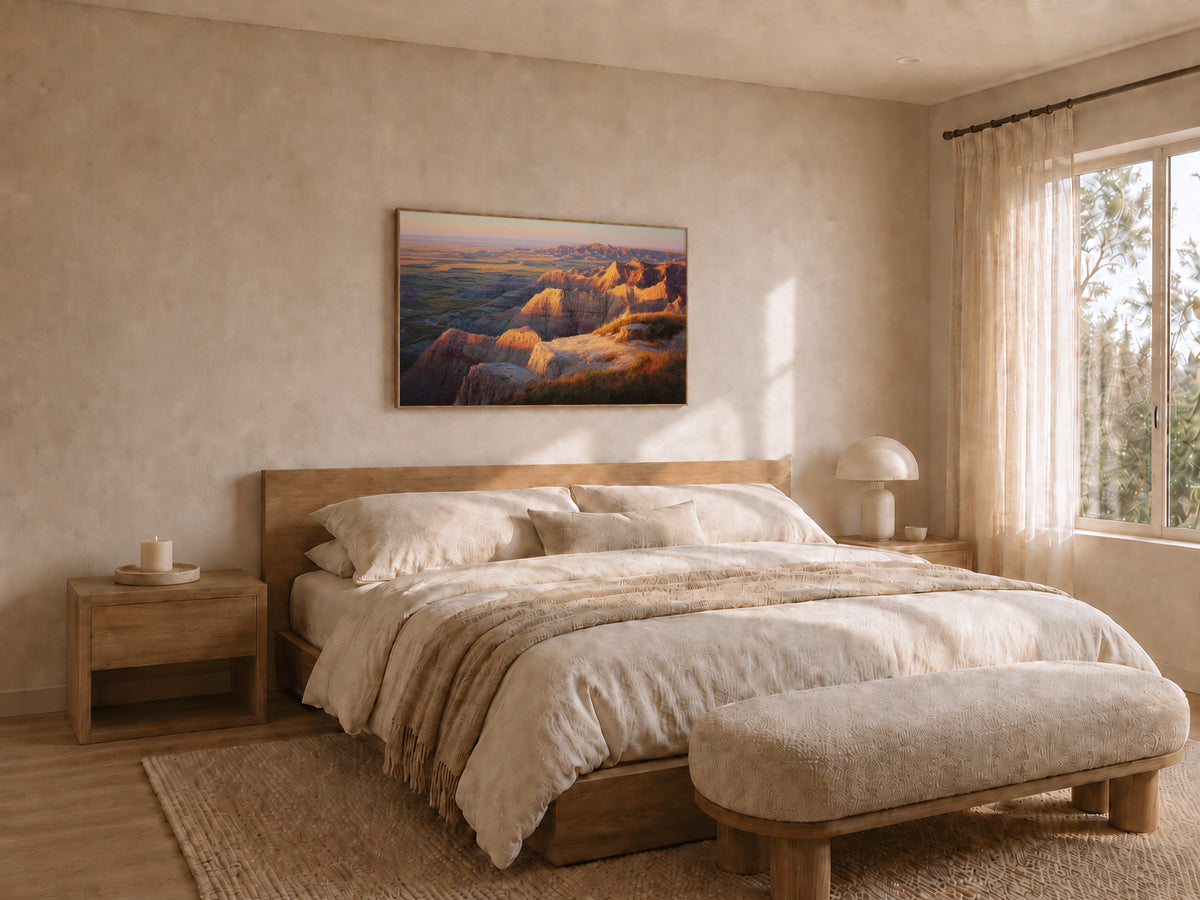 Badlands National Park Summer Sunrise Wall Art | South Dakota Landscape Painting