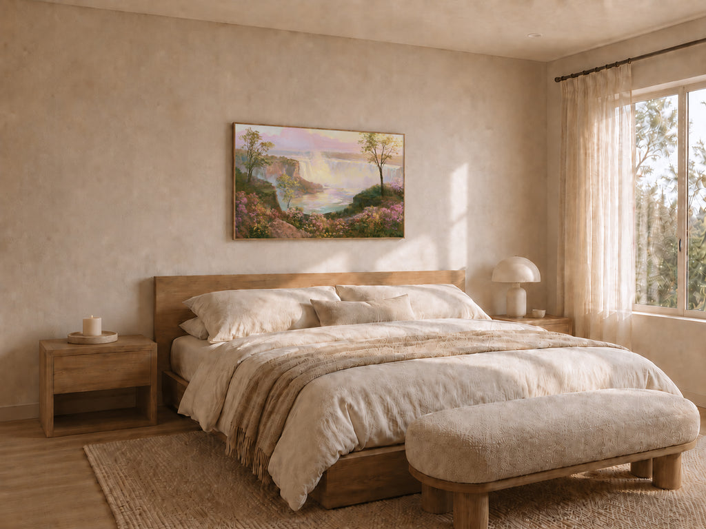 Niagara Falls Spring Sunrise Wall Art | Canada New York Landscape Painting