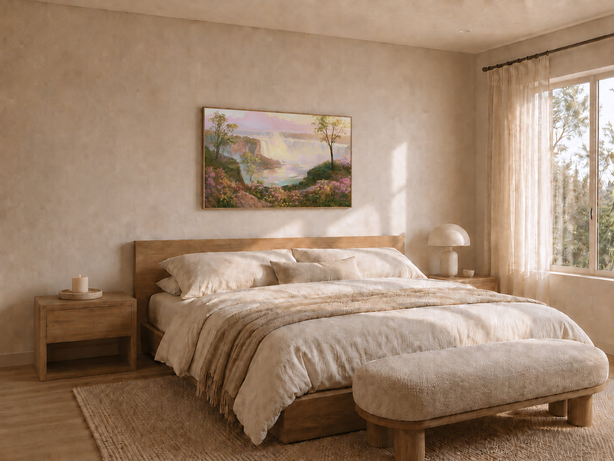 Niagara Falls Spring Sunrise Wall Art | Canada New York Landscape Painting