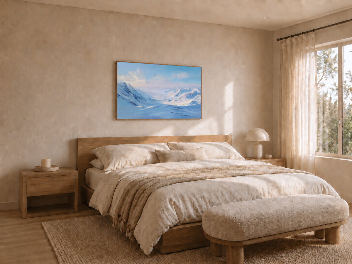 Harding Icefield Winter Wall Art | Kenai Fjords National Park Alaska Landscape Painting
