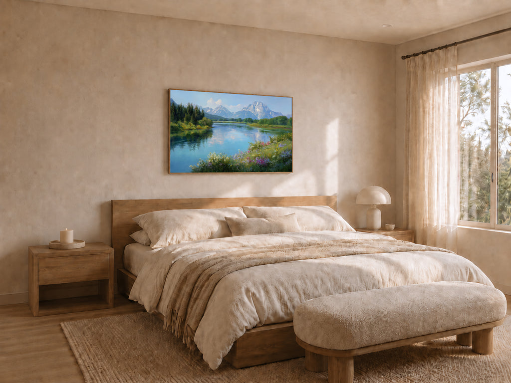 Oxbow Bend Spring Wall Art | Grand Teton National Park Wyoming Landscape Painting