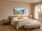 Tunnel View Spring Wall Art | Yosemite National Park California Mountain Painting
