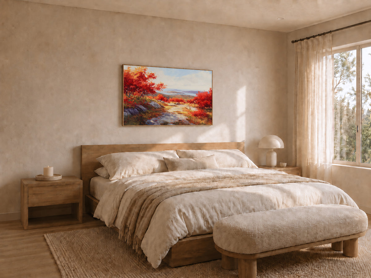 Mount Cadillac Fall Wall Art | Acadia National Park Maine Landscape Painting