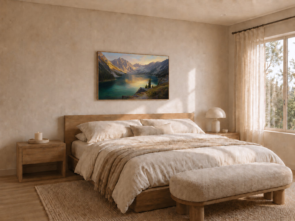 Colchuck Lake Summer Sunset Wall Art | Washington Landscape Painting