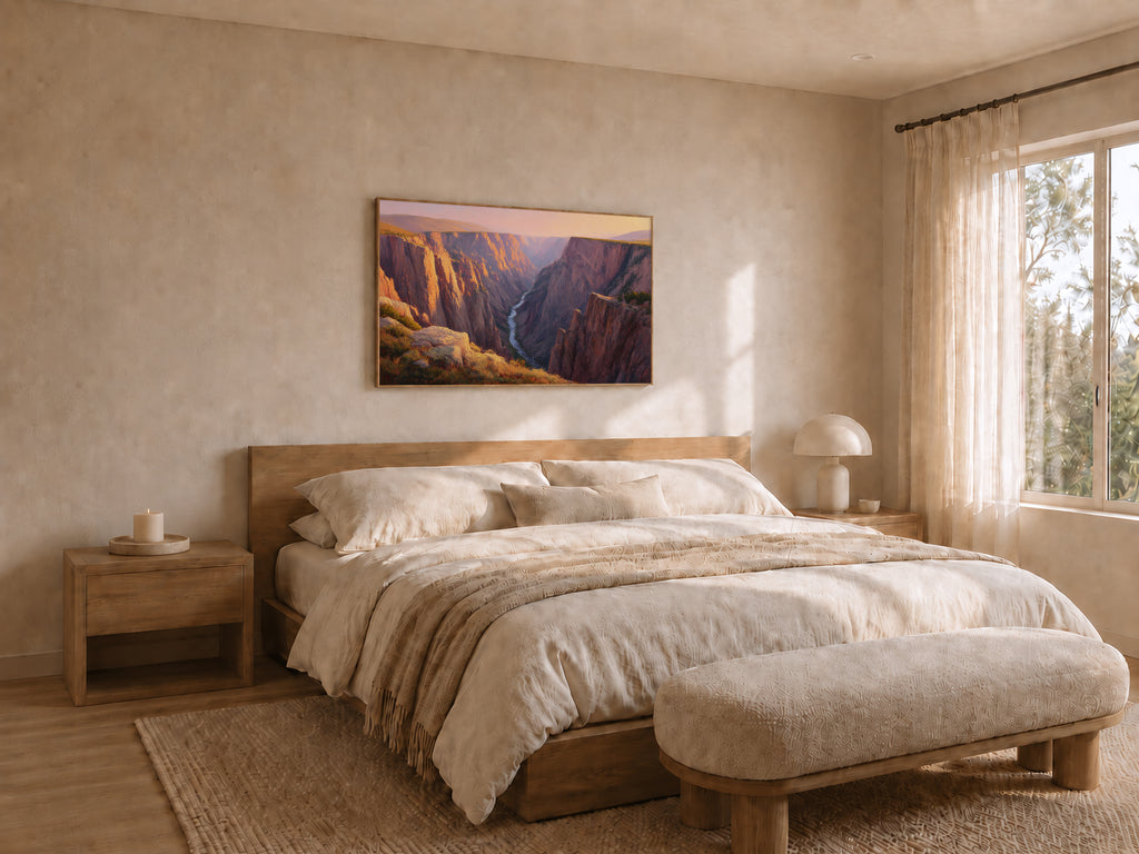 Black Canyon of the Gunnison National Park Summer Sunset Wall Art | Colorado Landscape Painting
