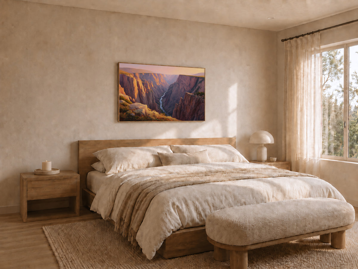 Black Canyon of the Gunnison National Park Summer Sunset Wall Art | Colorado Landscape Painting