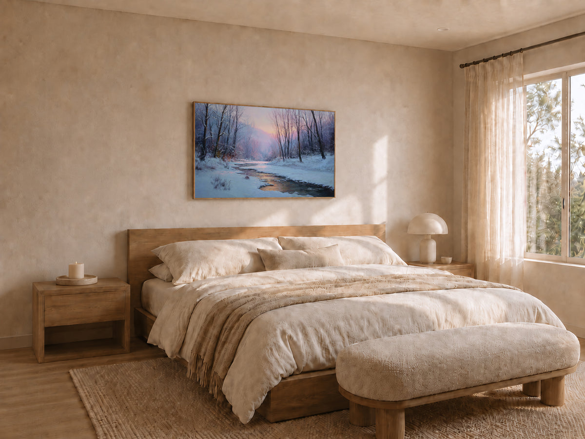 Cuyahoga Valley National Park Winter Sunrise Wall Art | Ohio River Landscape Painting