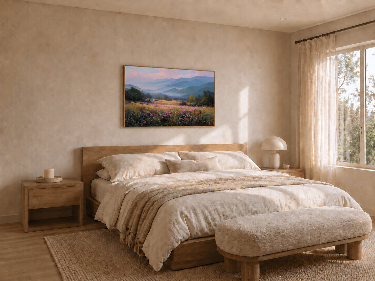Great Smoky Mountains National Park Spring Sunrise Wall Art | North Carolina Tennesee Landscape Painting