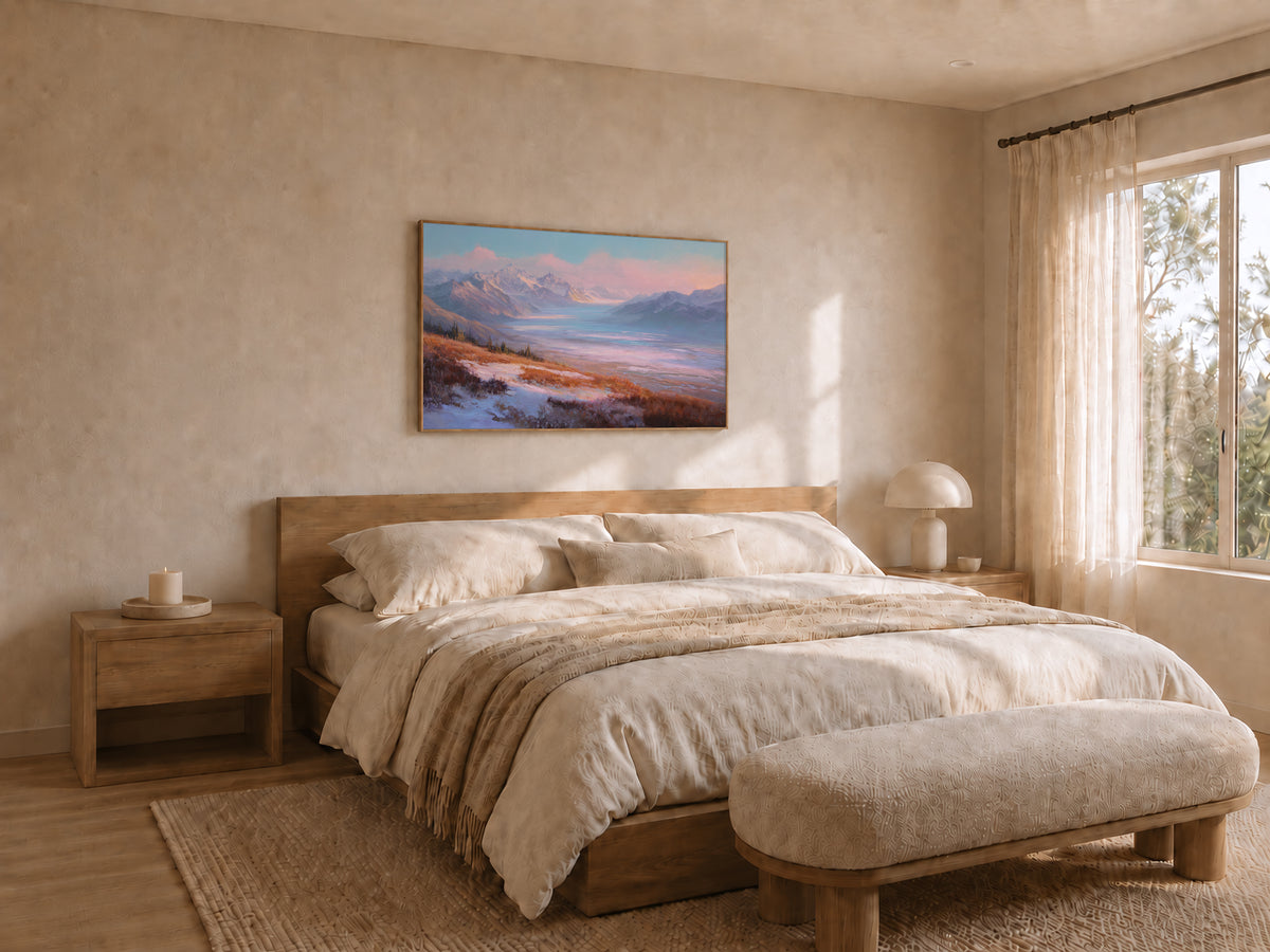 Harding Icefield Fall Sunset Wall Art | Kenai Fjords National Park Alaska Landscape Painting