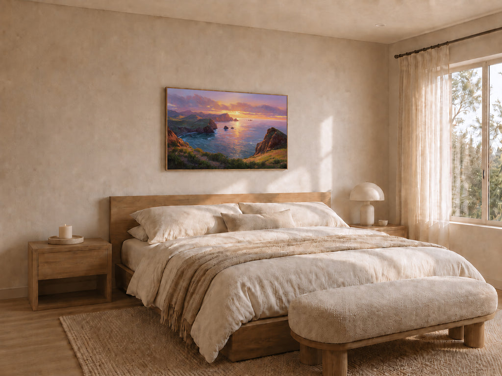 Channel Islands National Park Winter Sunset Wall Art | California Coastal Landscape Painting