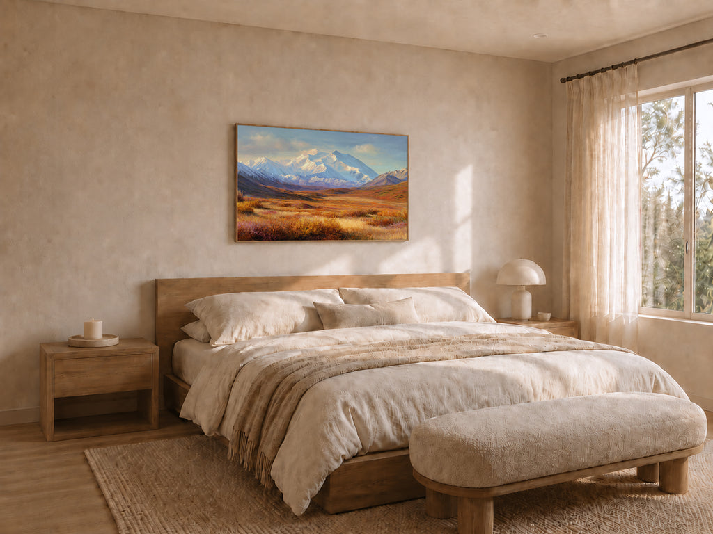 Denali National Park Fall Wall Art | Alaska Mountain Landscape Painting