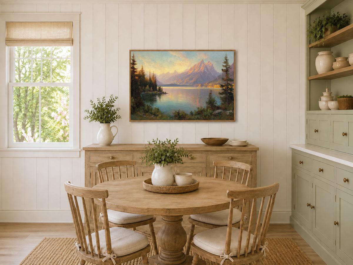 Jenny Lake Summer Sunrise Wall Art | Grand Teton National Park Painting