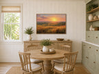 Flint Hills Summer Sunset Wall Art | Kansas Tallgrass Prairie Landscape Painting