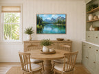 Stanley Lake Summer Wall Art | Idaho Sawtooth Mountain Landscape Painting