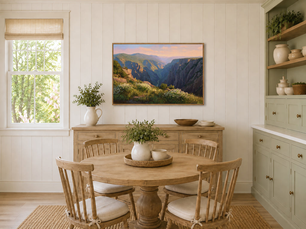 Black Canyon of the Gunnison National Park Spring Sunrise Wall Art | Colorado Landscape Painting