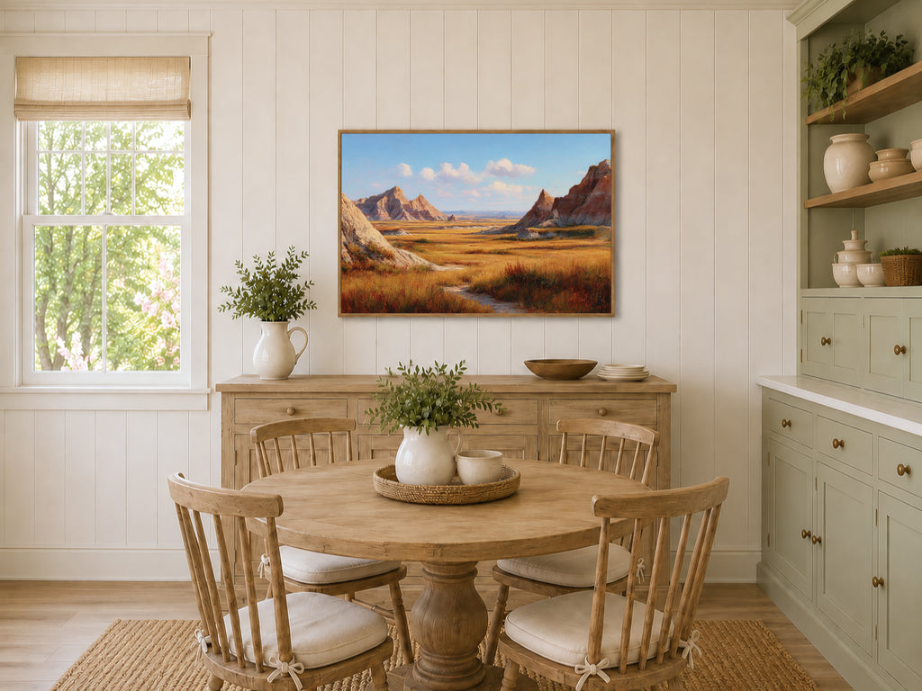 Badlands National Park Fall Wall Art | South Dakota Landscape Painting