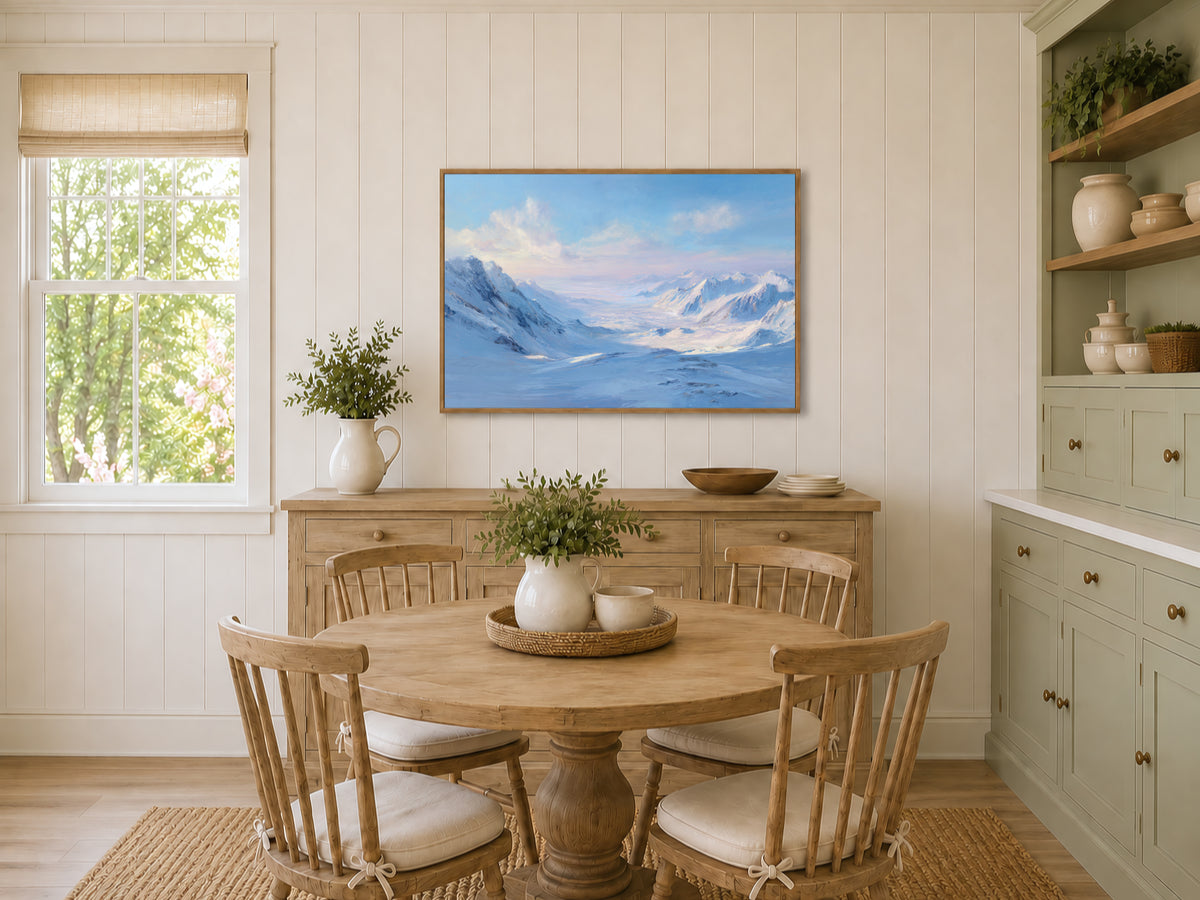 Harding Icefield Winter Wall Art | Kenai Fjords National Park Alaska Landscape Painting