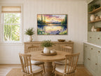 Mount Hood Spring Sunset Wall Art | Trillium Lake Oregon Lakeside Painting