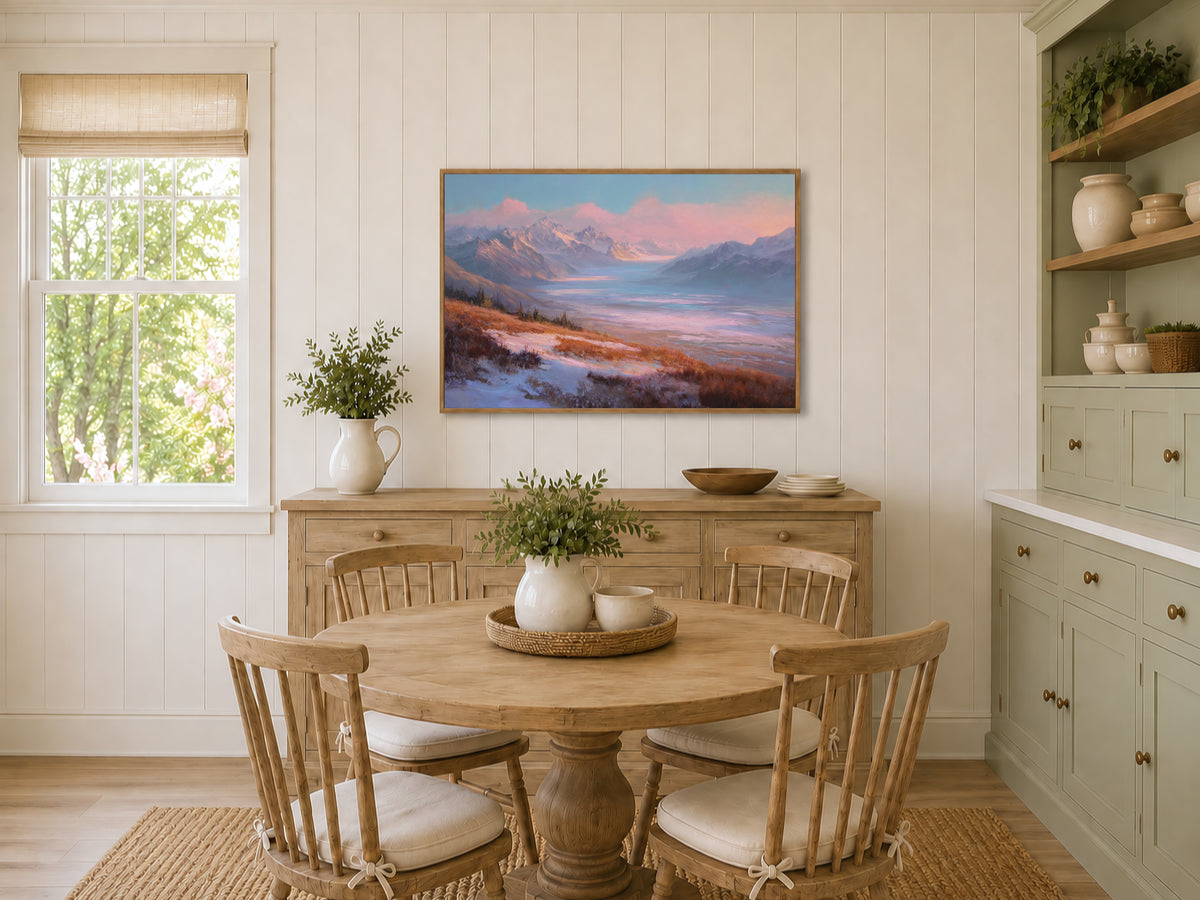 Harding Icefield Fall Sunset Wall Art | Kenai Fjords National Park Alaska Landscape Painting