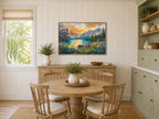 Moraine Lake Spring Sunset Wall Art | Banff National Park Canada Lakeside Painting