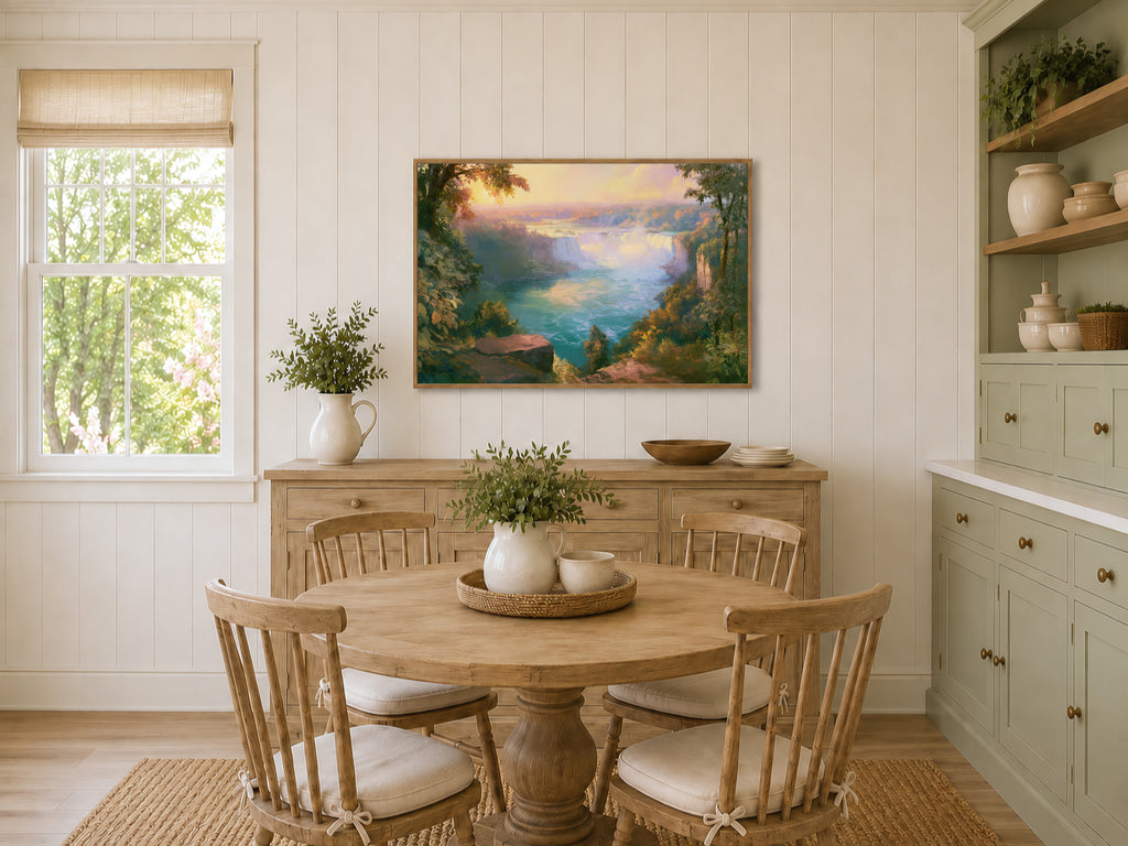 Niagara Falls Summer Sunrise Wall Art | Canada New York Landscape Painting