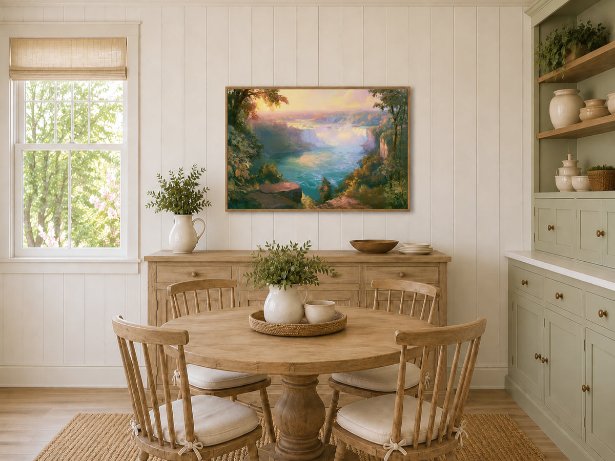 Niagara Falls Summer Sunrise Wall Art | Canada New York Landscape Painting