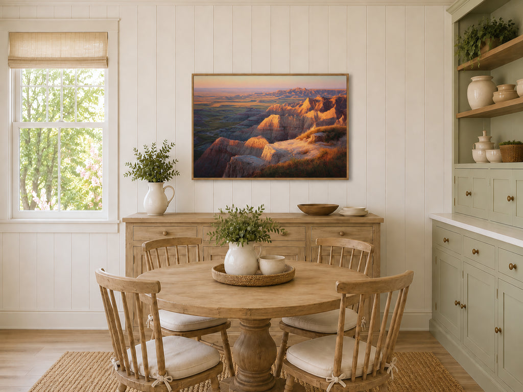 Badlands National Park Summer Sunrise Wall Art | South Dakota Landscape Painting