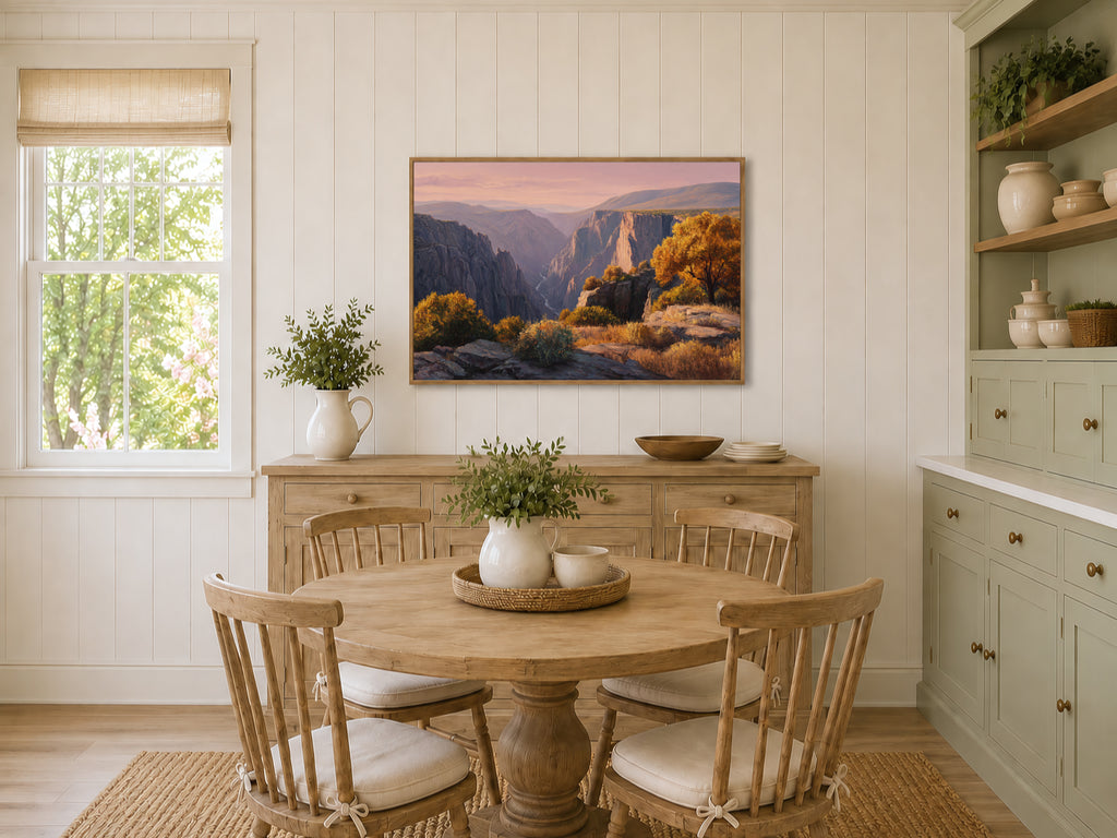 Black Canyon of the Gunnison National Park Fall Sunrise Wall Art | Colorado Landscape Painting