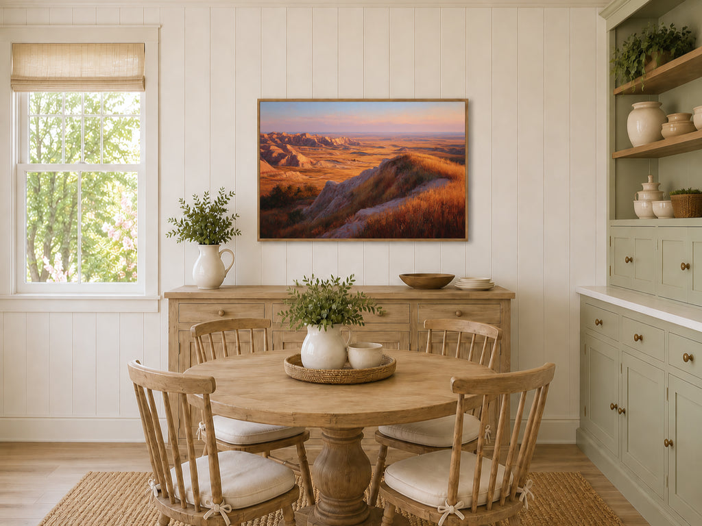 Badlands National Park Fall Sunset Wall Art | South Dakota Landscape Painting