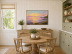 Lake Superior Spring Sunset Wall Art | Minnesota Coastal Wildflower Painting