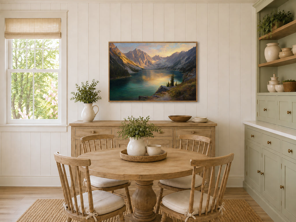 Colchuck Lake Summer Sunset Wall Art | Washington Landscape Painting