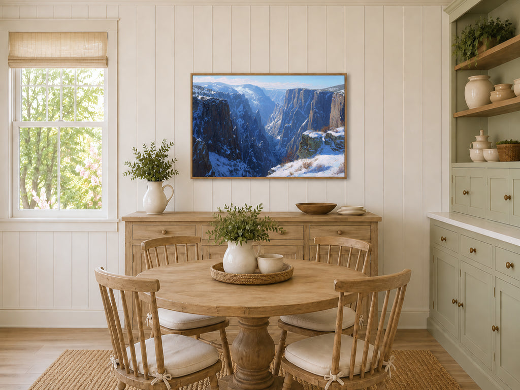 Black Canyon of the Gunnison National Park Winter Wall Art | Colorado Landscape Painting