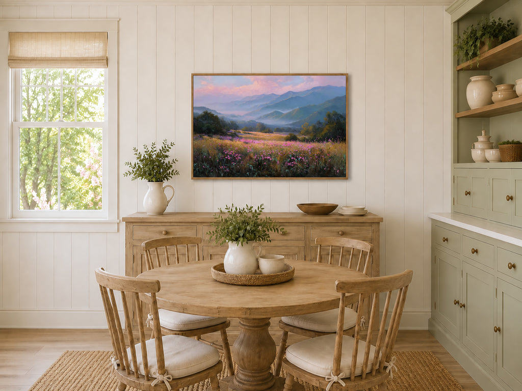 Great Smoky Mountains National Park Spring Sunrise Wall Art | North Carolina Tennesee Landscape Painting
