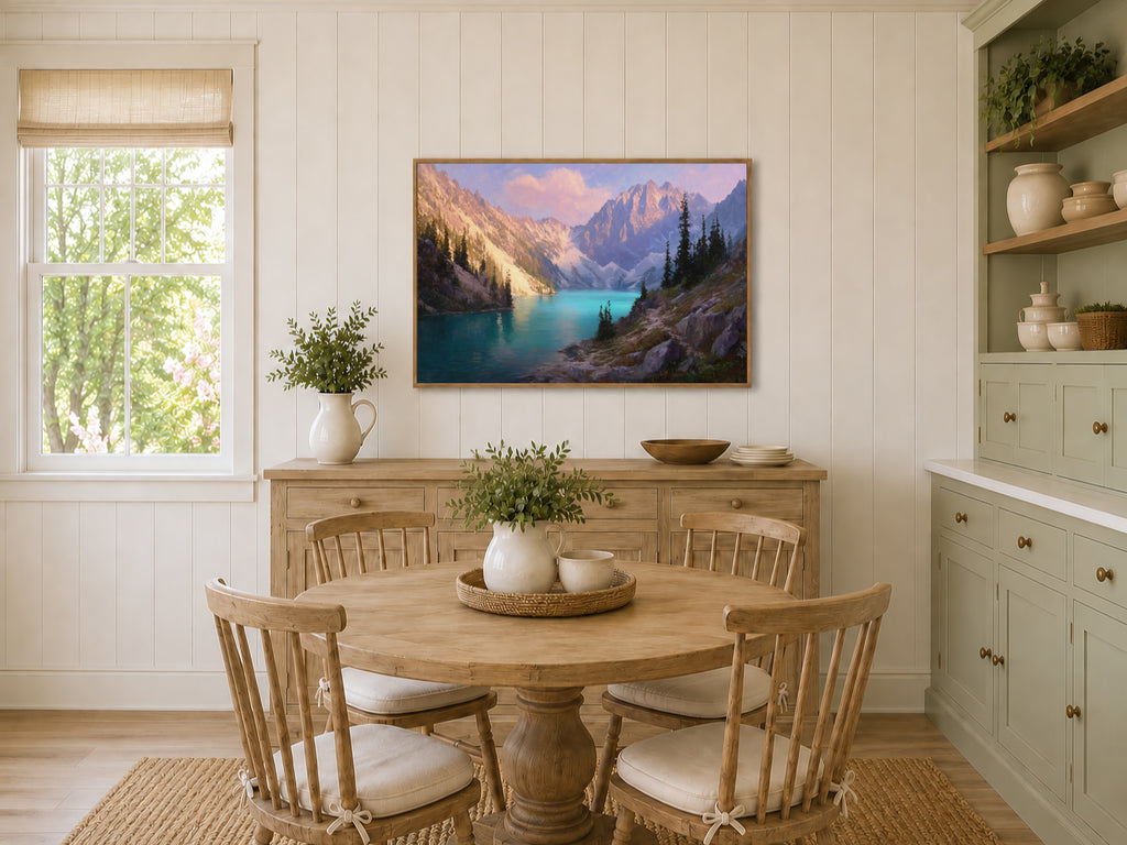 Colchuck Lake Summer Sunrise Wall Art | Washington Landscape Painting