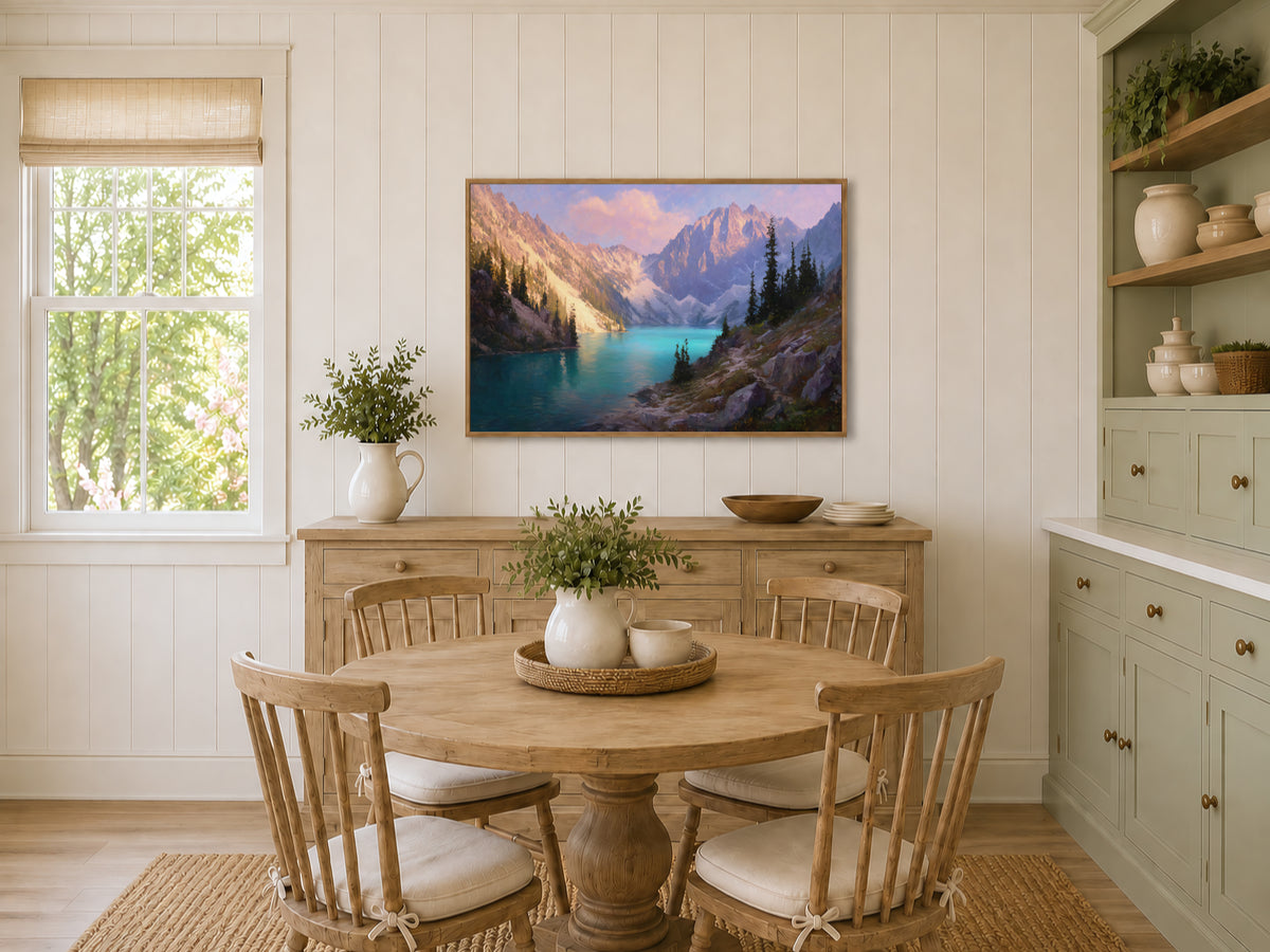 Colchuck Lake Summer Sunrise Wall Art | Washington Landscape Painting