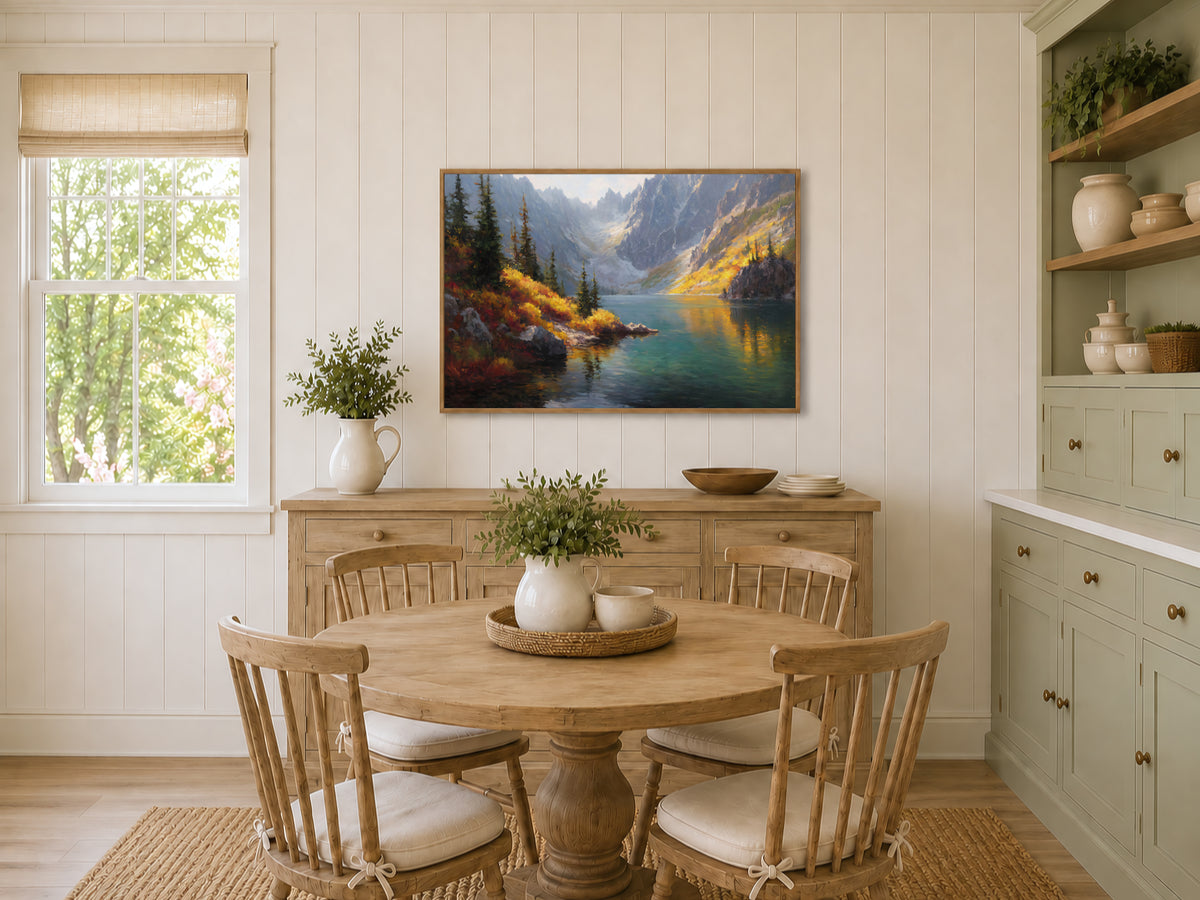 Colchuck Lake Fall Wall Art | Washington Landscape Painting
