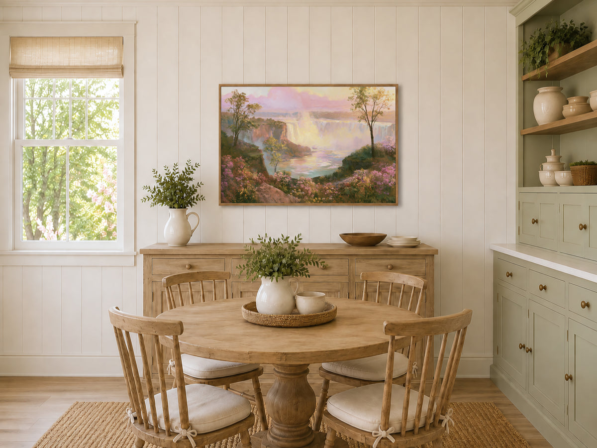 Niagara Falls Spring Sunrise Wall Art | Canada New York Landscape Painting