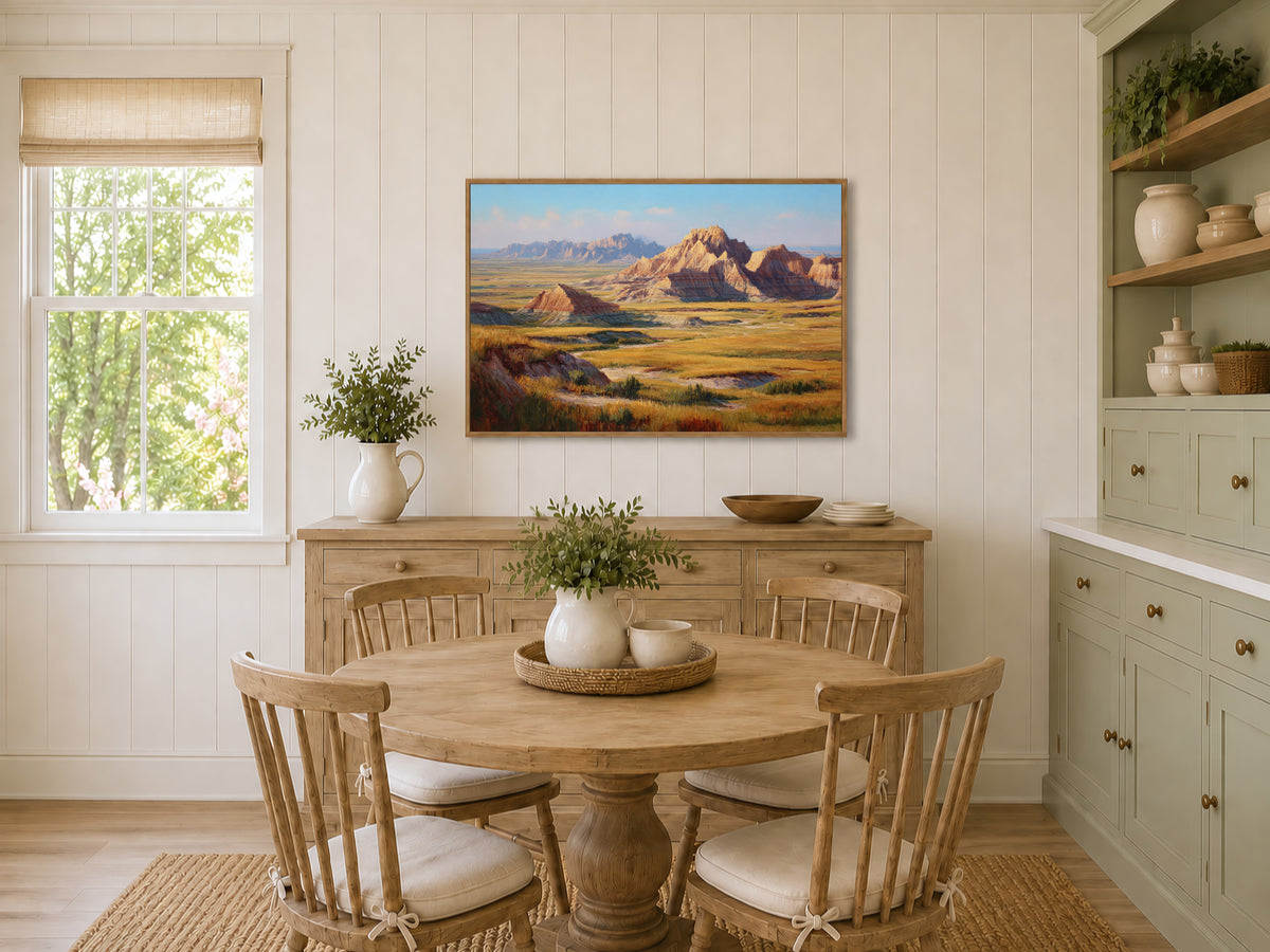 Badlands National Park Summer Wall Art | South Dakota Landscape Painting