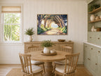 Half Moon Bay Summer Sunrise Wall Art | California Cypress Tree Tunnel Painting