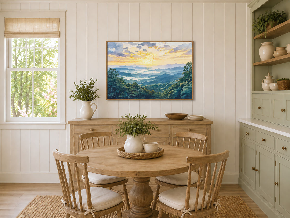 Shenandoah National Park Summer Sunset Wall Art | Virginia Blue Ridge Mountain Landscape Painting