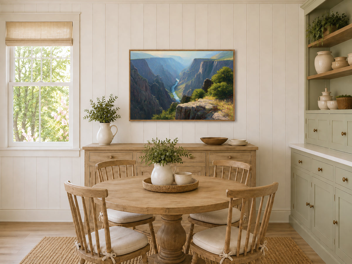 Black Canyon of the Gunnison National Park Summer Wall Art | Colorado Landscape Painting