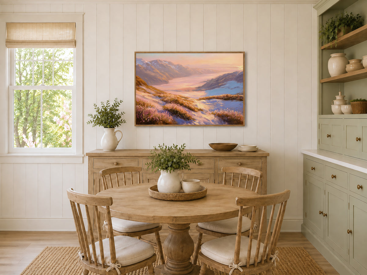 Harding Icefield Spring Sunset Wall Art | Kenai Fjords National Park Alaska Landscape Painting